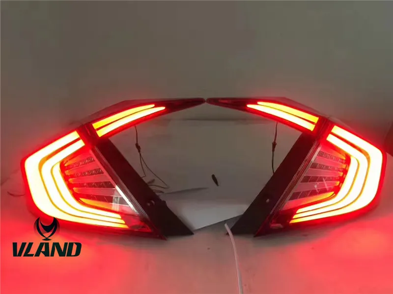 VLAND factory Car accessory for Car Tail lamp for CIVIC full LED Taillight 2016 2017 with DRL+Reverse light+Brake light