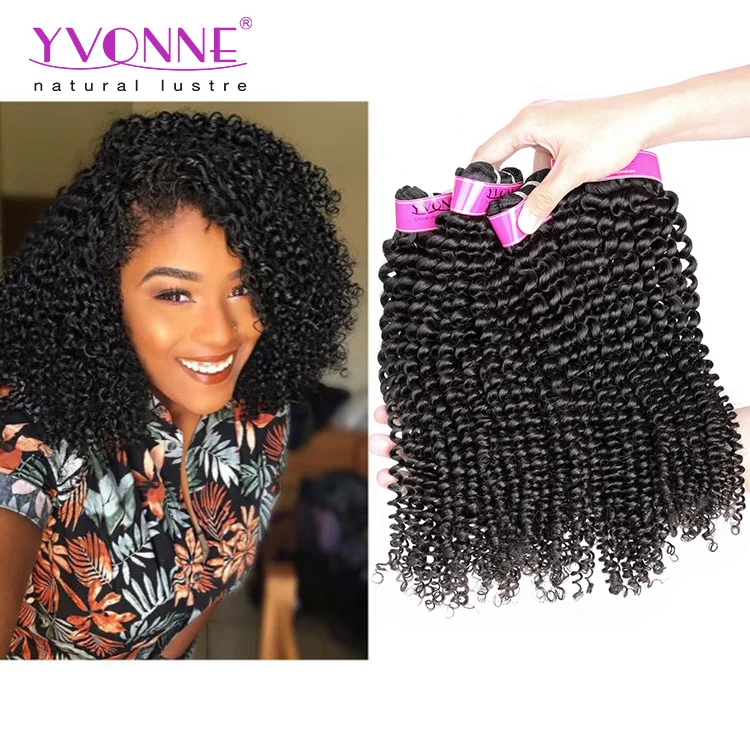 Double Weft Long Lasting Yvonne Hair Brazilian Virgin Hair Kinky