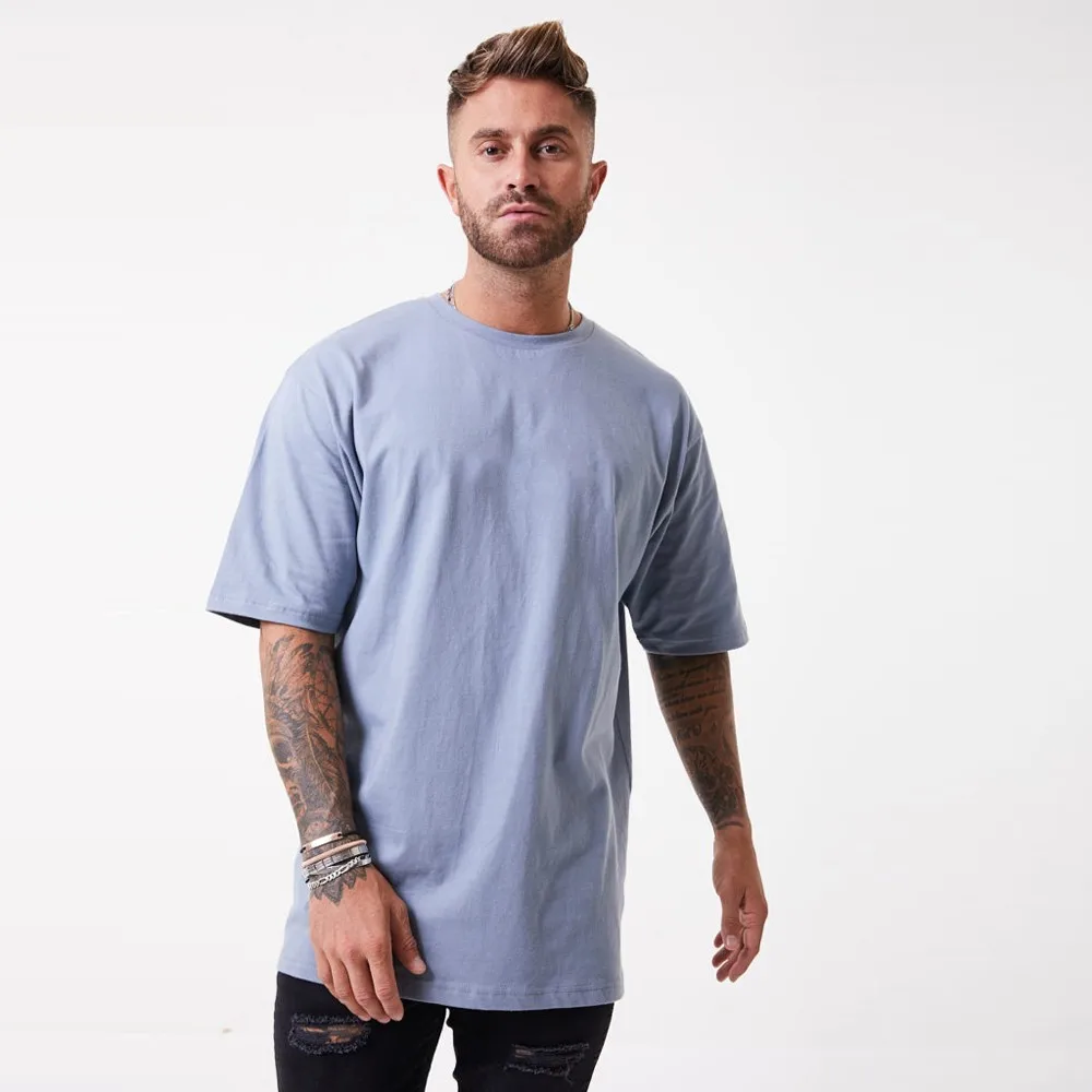 loose fit oversized bottom hem t shirt custom