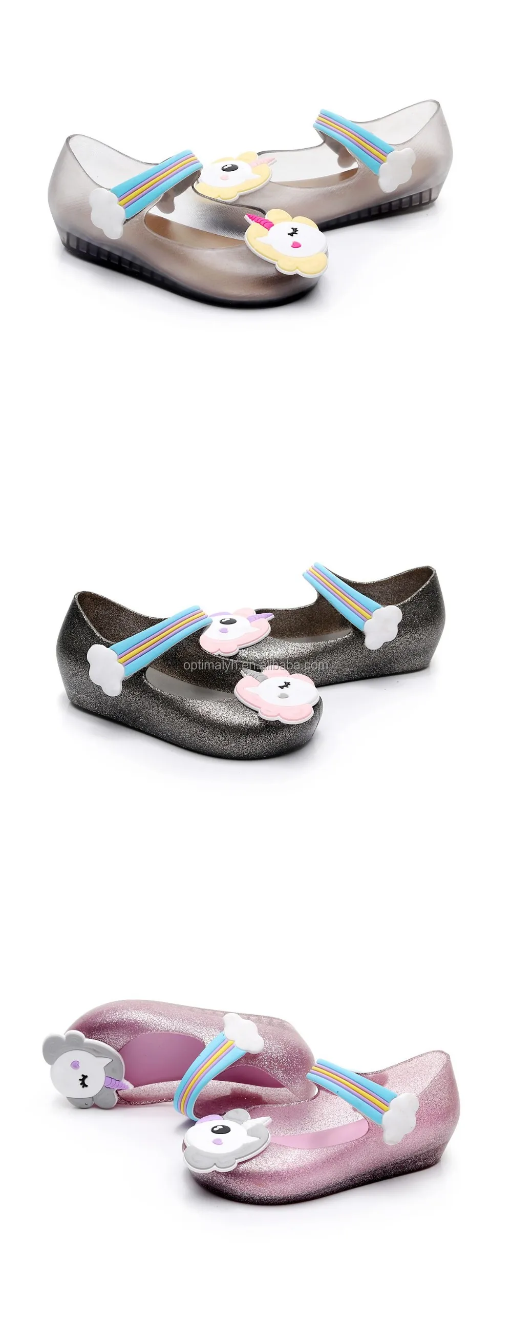 全新设计的女孩夏季时尚凉鞋梅丽莎果冻鞋儿童独角兽 Buy 凉鞋为女孩，花式女孩凉鞋，美丽的孩子鞋凉鞋 Product on