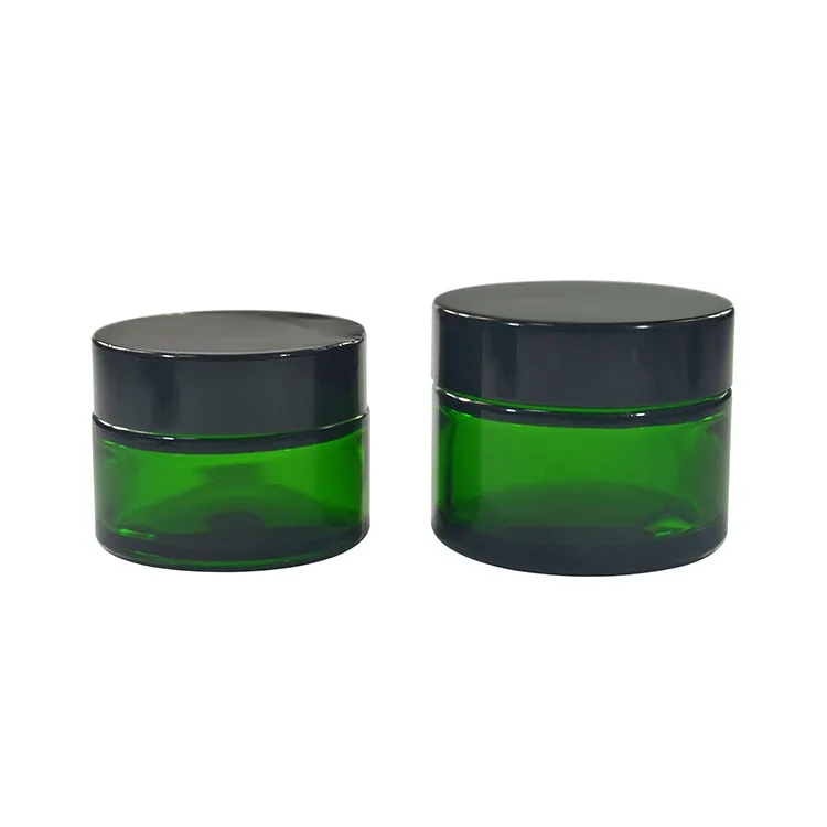 Download 50g Matte Black Frosted Glass Cosmetic Cream Jar Container With Black Lid Wholesales - Buy 50g ...