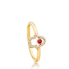 Gemnel newest fashion hamsa ruby ring for women with cubic zirconia