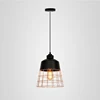 factory price high quality retro round shape industrial wind pendant lamp vintage iron led lights pendant light
