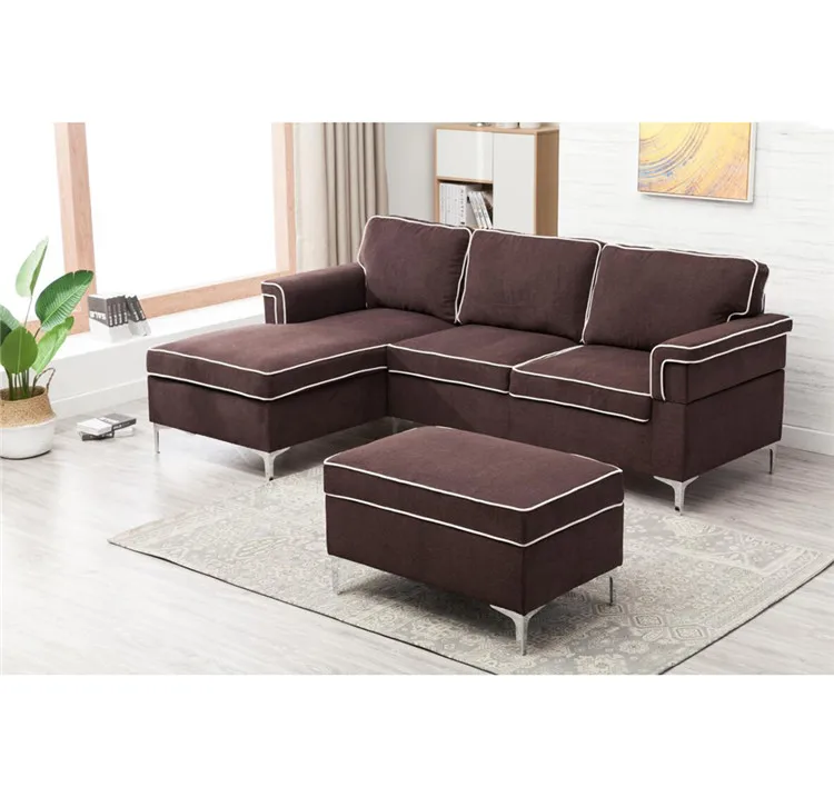 Custom made new brown fabric couch corner sectional sofa sofas and sectionals