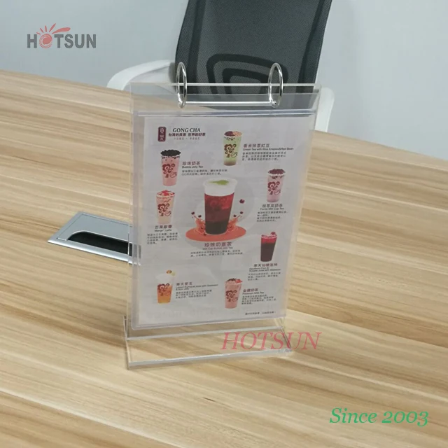 A5 Menu Holder Acrylic Menu Holder With Pvc Sleeves A5 Table Tent Buy