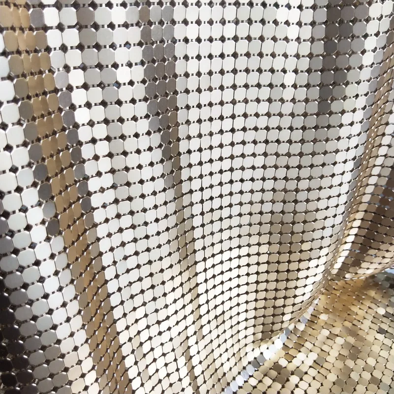 8 Mm High Quality Metal Chain Link Curtain Fabric Aluminum Sequin Mesh Chain Mail Curtains Buy