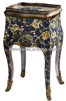 Antique Floral Hand Painted Chest Of Drawers Home Decorative Table