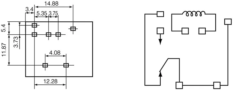 Реле hg4119 012 1z8 f схема