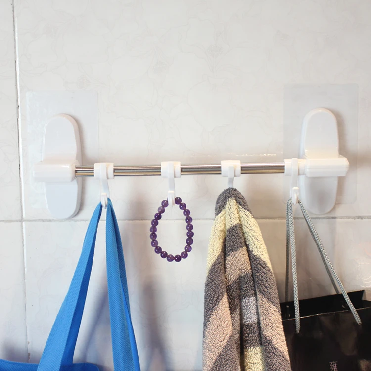Plastic Bathroom Hanger(4 Hooks),Plastic Bath Ware Adhesive Bathroom Hangers Bar - Buy Plastic ...