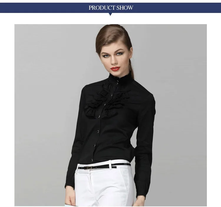 ladies black formal shirt