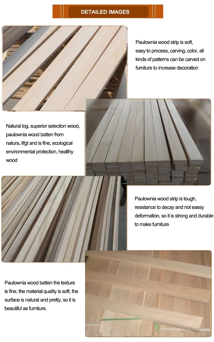 Paulownia Lumber Price 2x6 Sawn Lumber Board Factory Direct Buy