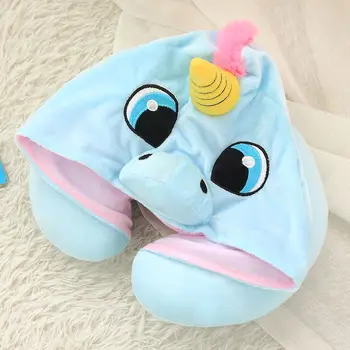 Fashion Style Children Cute Plush Unicorn Travel Hooded Neck