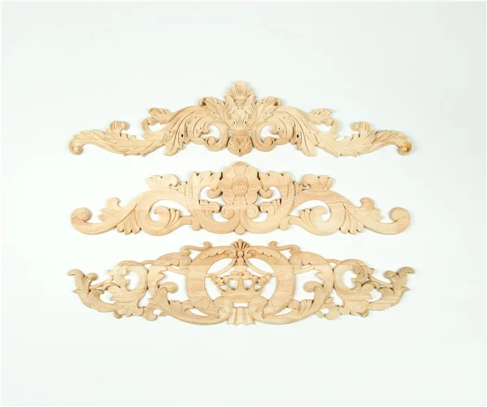 Classic Shell and Scroll Pediment solid wood onlay