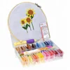 Magic Embroidery Pen Punch Needle Set 32pcs Embroidery Floss Cross Stitch set with 20cm Hoop Patterns For Sewing Tools