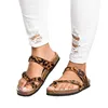 Wholesale infradito chanclas Cheap TPR Thick Sole Flip Flop Leopard Cork Casual Slippers Sandals For Women And Ladies