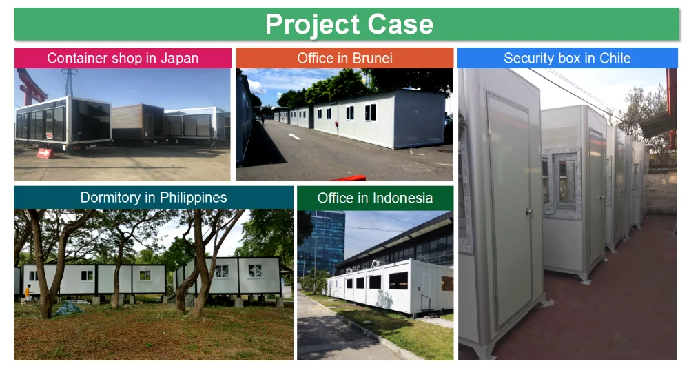 Small Movable Prefab One Room Houses For Staff Solar Panel Container