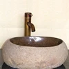 Hand Carved Washing River Stone Vessel Sink Basin