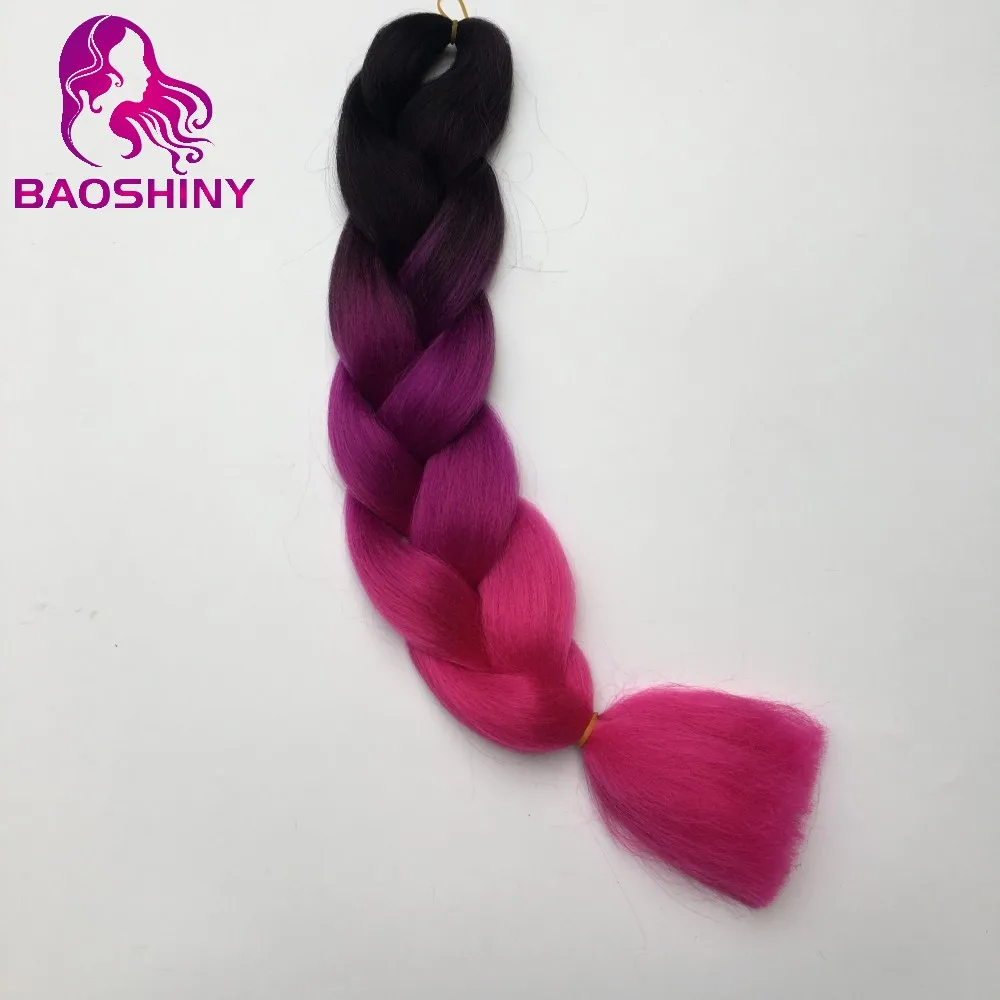 STOCK Ombre Sintetis Rambut Ombre Jumbo Kepang Rambut Warna Ombre