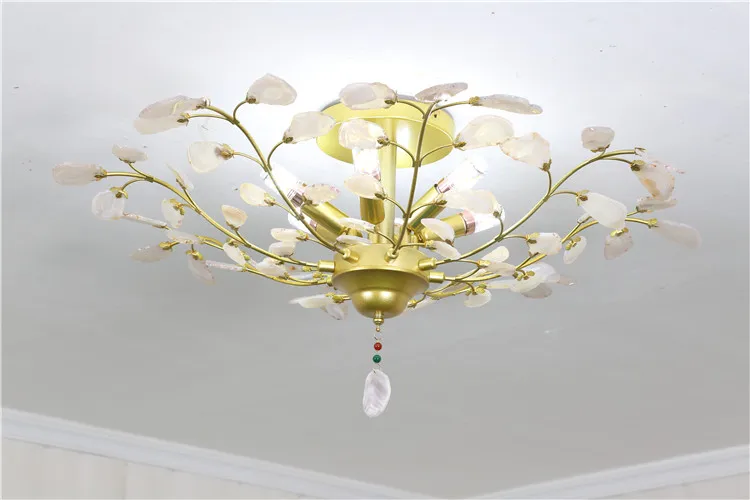 Modern Large Parts Living Room Hanging Metal Iron gold color Wedding chandelier lighting
