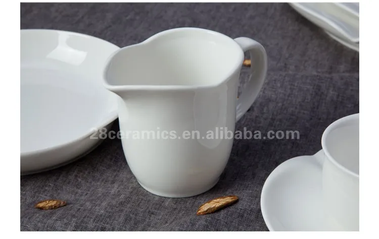 Chaozhou dinnerware factory ceramic dinnerware set durable white western style china porcelain crockery tableware