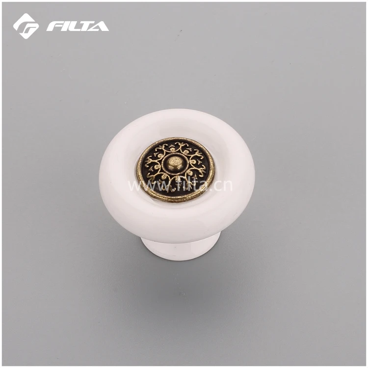 Small plastic flower round cute furniture knob for 8142