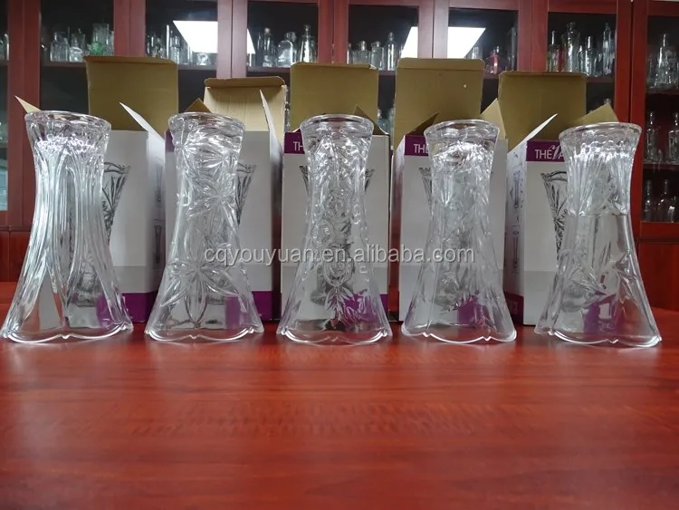 Wholesale Cheap Flower Vases Cylindrical Small Cheap Clear Glass Flower