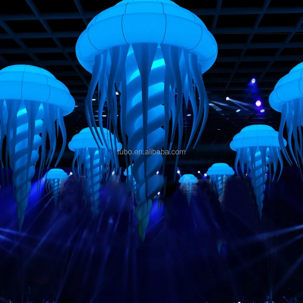 Wonderful Giant Inflatable Led Hanging Jellyfish Balloon For Night