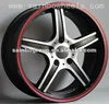 Gloss Black Lip ,Brush Center , Center On Lip Alloy Wheel