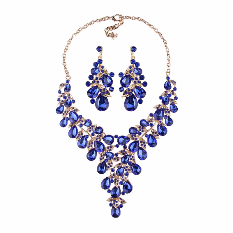 2018 New Teardrop Crystal Necklace Earrings Jewellery Set China 2018 New Teardrop Crystal Necklace Earrings Jewellery Set China Manufacturer Supplies Costume Jewelry Fashion Necklaces And