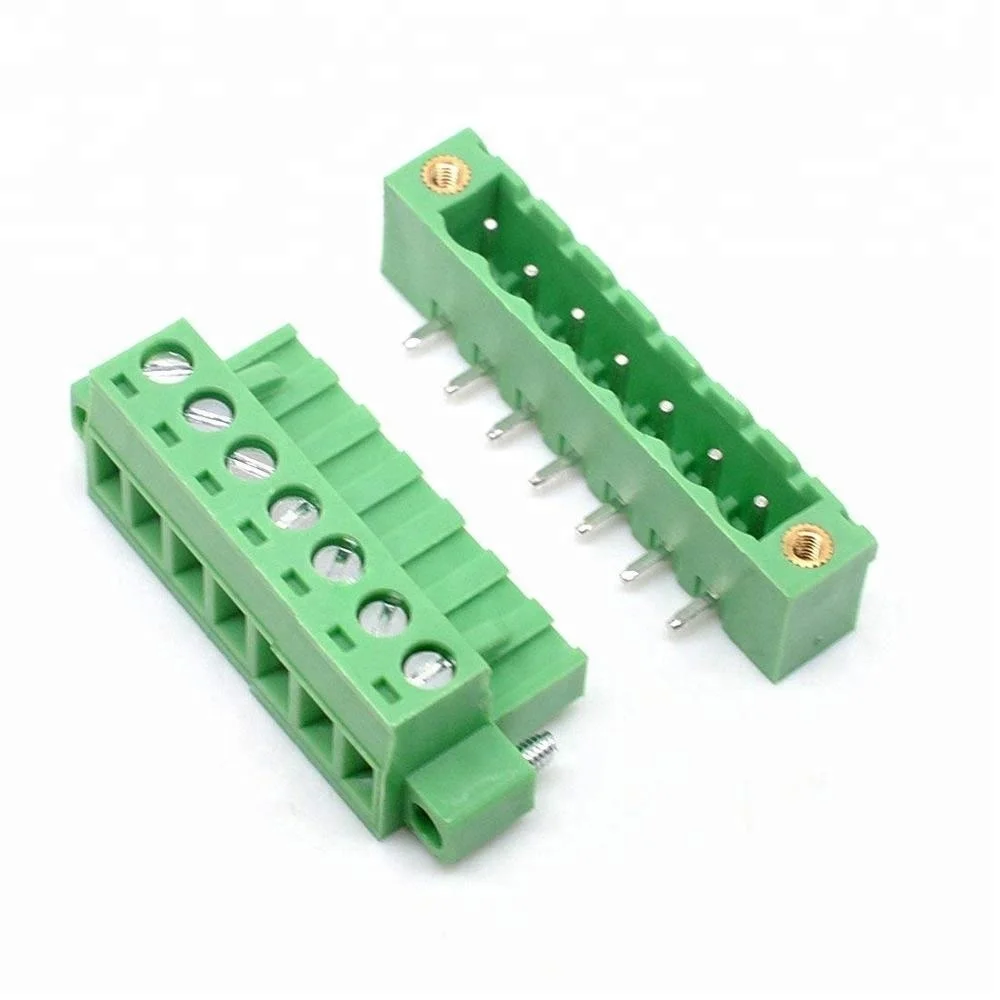 12 Poles Electronic 5.08 Mm Male Female Pcb Plugged Terminal Block