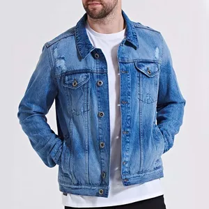 Guangdong Factory Ripped Mens Denim Jacket Casual Windbreaker Frayed Jeans Motorcycle Trucker Jaket Guangdong Factory Ripped Mens Denim Jacket Casual Windbreaker Frayed Jeans Motorcycle Trucker Jaket