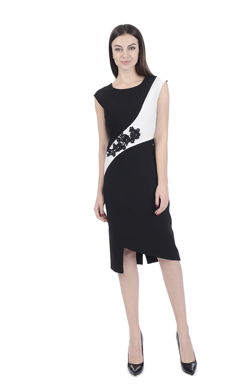 Spring Women's Casual Wear for Work Office Career Sheath Dress Sleeveless Elegant Wear Cocktail Dress 2019 New