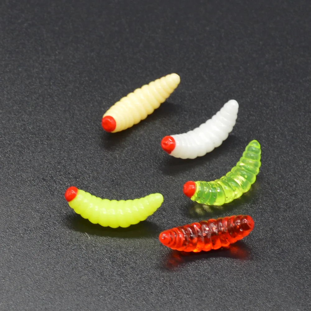 Plastic Fishing Worm Moggot Grub Lure Baits