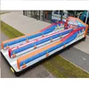 Crazy Fun 2 Person Contest Game 10L*4W*2.8Hm Strong Man Logo Printing Color Stripe Inflatable Bungee Run For Sale