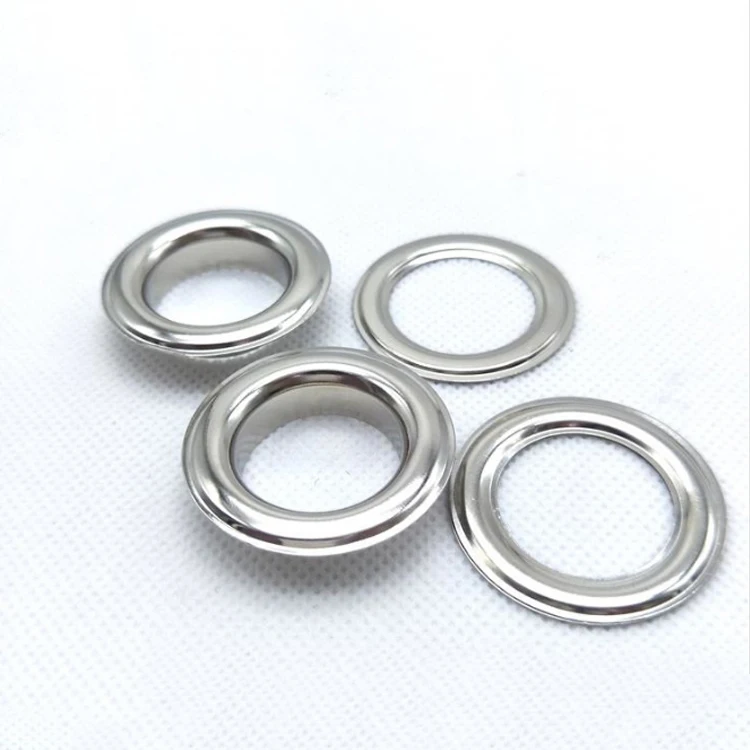 Custom stainless steel high quality metal eyelet grommet garment shoe accessories metal eyelet for bag