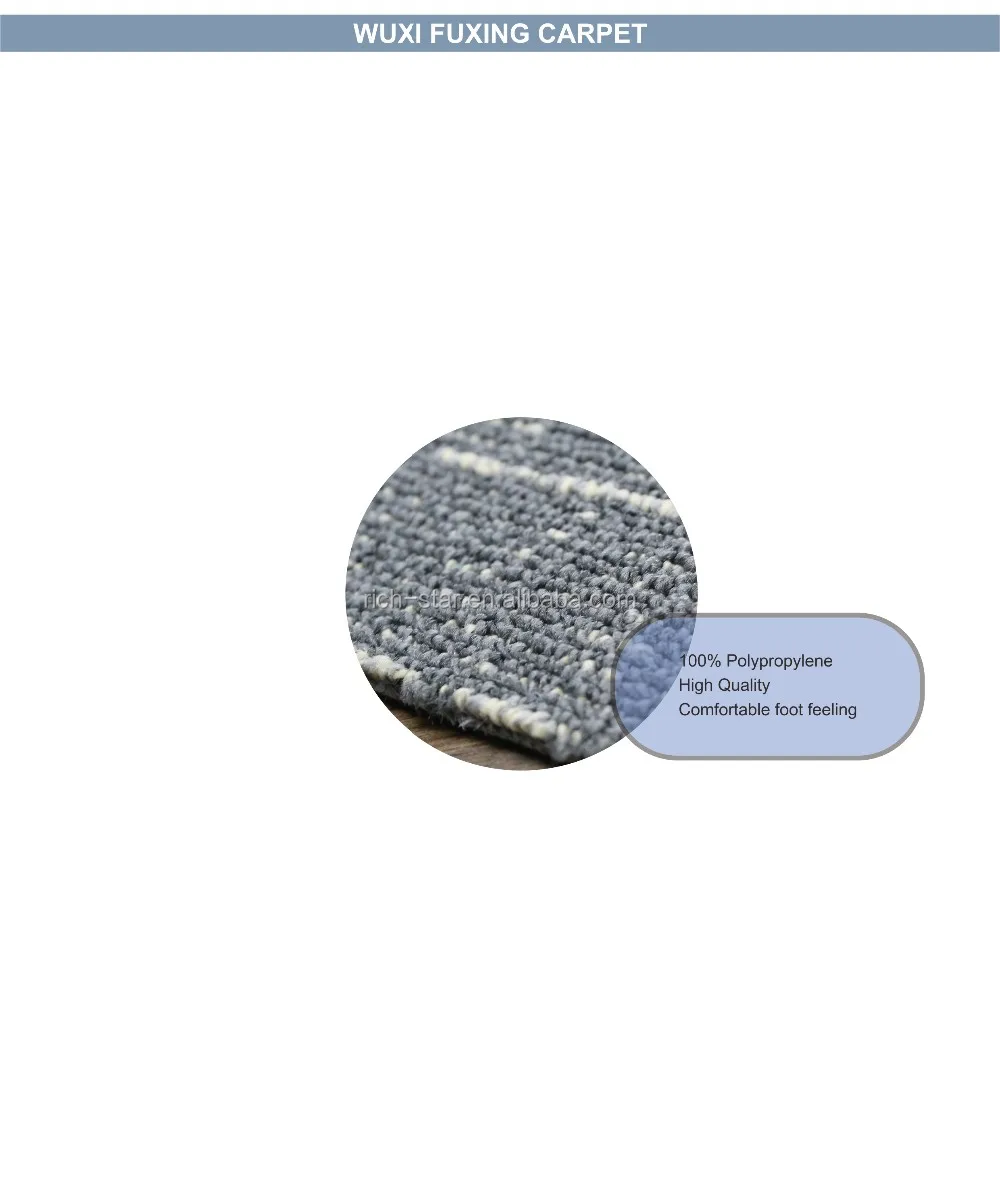 Tufted Plain Color With Bitumen Backing Carpet Tile For Reception Area