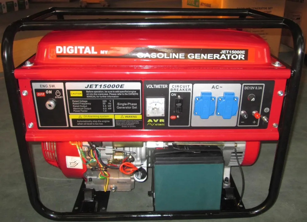 Jet Power 18hp Engine 7.5 Kva Gasoline Generator Price - Buy 7.5 Kva ...