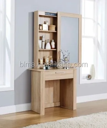 Wooden Dressing Table With Full Length Mirror For Bedroom