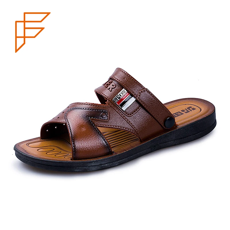 Topsion Best Seller Amazon Cheap Men Wholesale Leather Arabic Dubai Casual Cork Sandals 