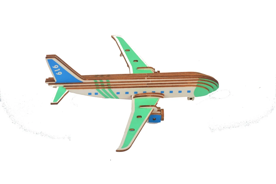 Passagierflugzeug C919 Hengxing Stichsäge Woodcraft DIY Montage Bau Modell Flugzeug Flugzeug Puzzle Kit Holz Handwerk Pädagogische Produkte