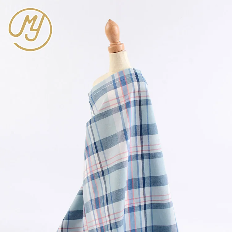 New Fashion Soft Hand Feel Dubai High Quality Stock 100 Cotton Check Shirt Fabric