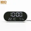 KH-CL083 KING HEIGHT NEW Arrival Great Travel USB LED Alarm Clock with Two Fast Charging Back Two USB Ports (Black)