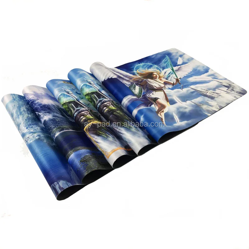 Custom Neoprene Rubber Nude Anime Girl Photo Vinyl Playmat Trading Card