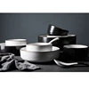 Hot Sale japanese dinnerware set, Stoneware dinner set, Black and White stoneware set