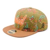 Latest design suede brim and 3d embroidery cap canvas snapback caps