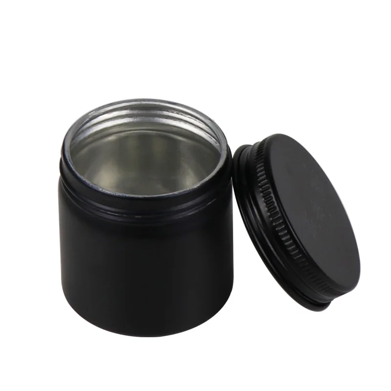 200ml/200g/6oz Metal Black Aluminum Tea Tin Can And Aluminum Canister