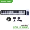 Educational piano toys and handy roll up piano with 61keys, music box midi sustain pedal for keyboards