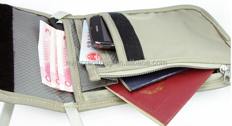 Custom portable hanging passport holder wallet bag