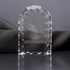 New Design Cheap Circle Sunflower Shape Blank Glass Block For 3D Laser Engraved