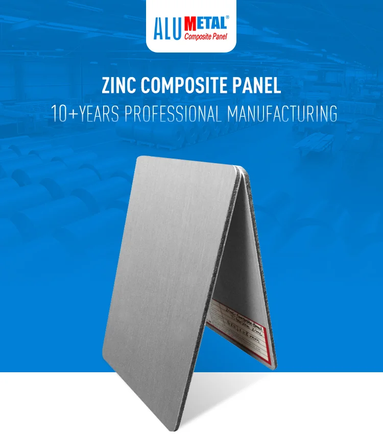Best Quality Cladding Titanium Zinc Composite Panel In Building Composite Wall Panel Alumetal